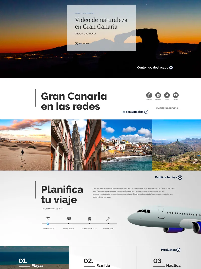 Turismo de Gran Canaria — Diseño web
